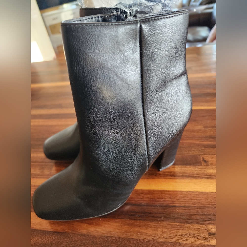 Pink Lily Booties, just worn to try on! Tiny markings left boot, near zipper.